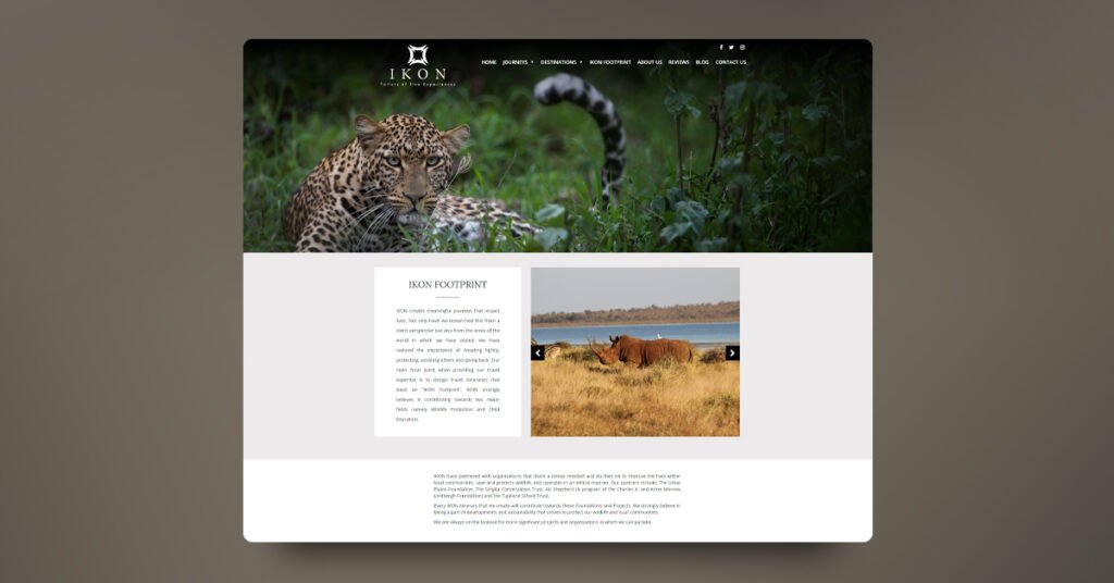 Desarrollo web para agencia de viajes de lujo IKON - Creaktiva