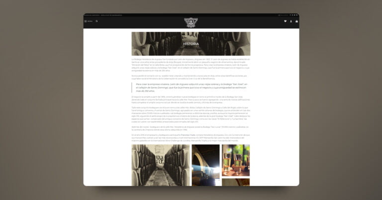Desarrollo web y tienda Online Bodegas Argüeso - Creaktiva