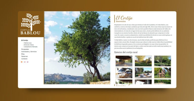 Diseño y programación web Cortijo Bablou - Creaktiva