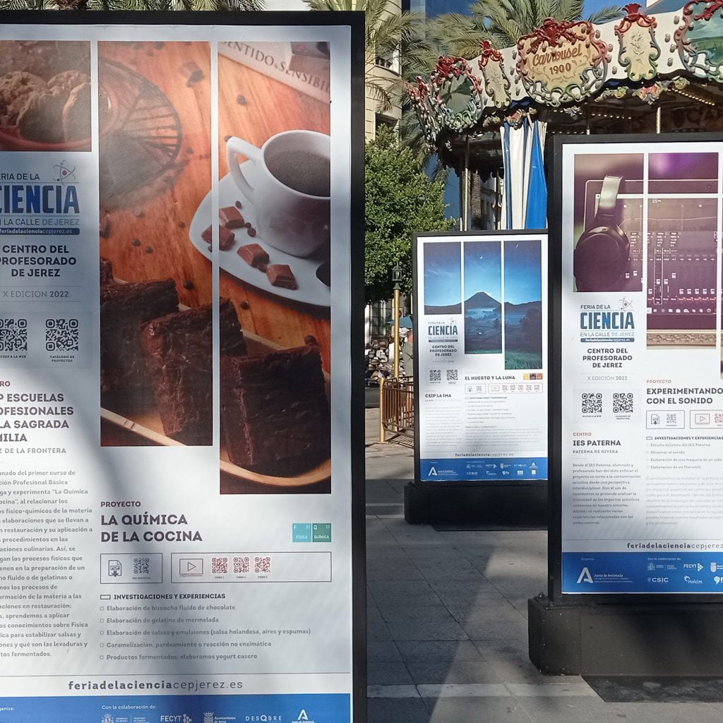 Diseño paneles expositores X Feria de la Ciencia en la Calle - Creaktiva