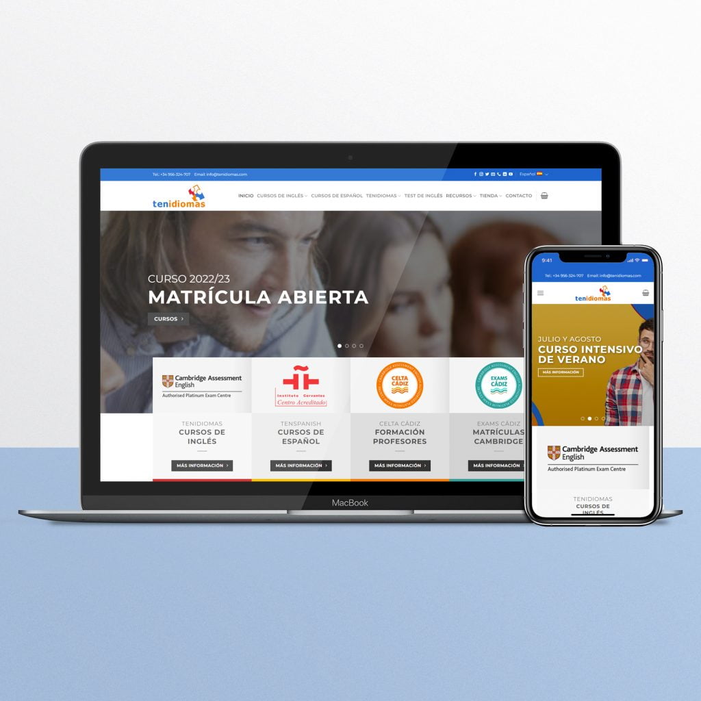 Desarrollo Web y Tienda Online Tenidiomas – Creaktiva