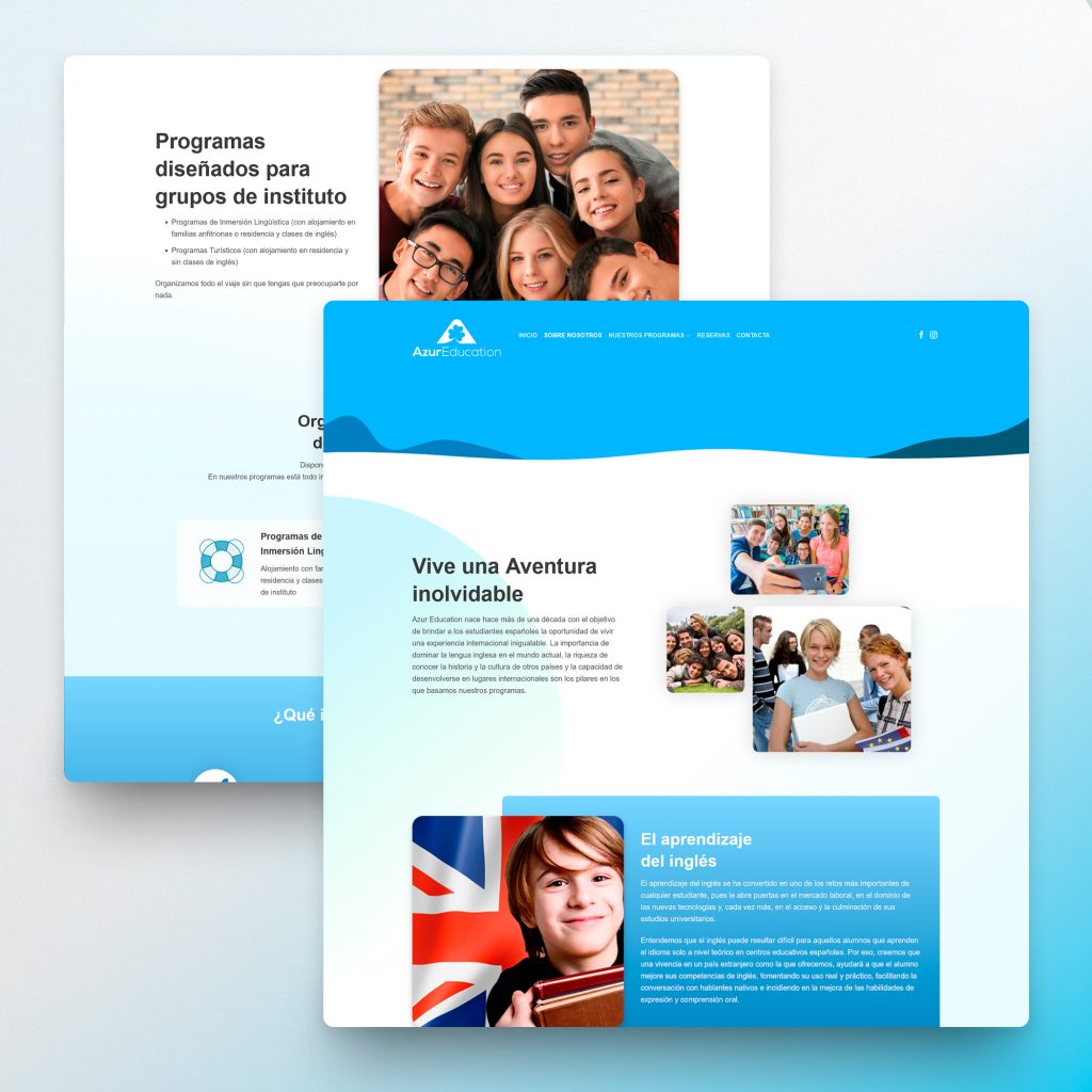 Diseño web AzurEducation - Creaktiva