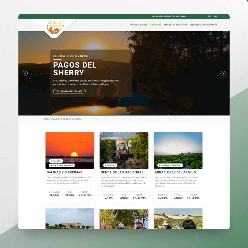 Desarrollo Web Los Pagos del Sherry - Creaktiva