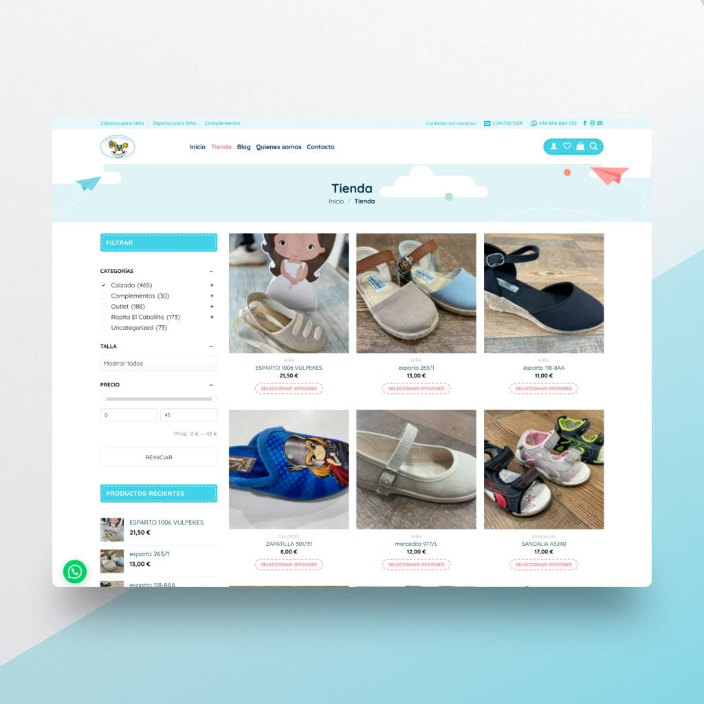 Desarrollo Tienda Online Zapatería El Caballito - Creaktiva