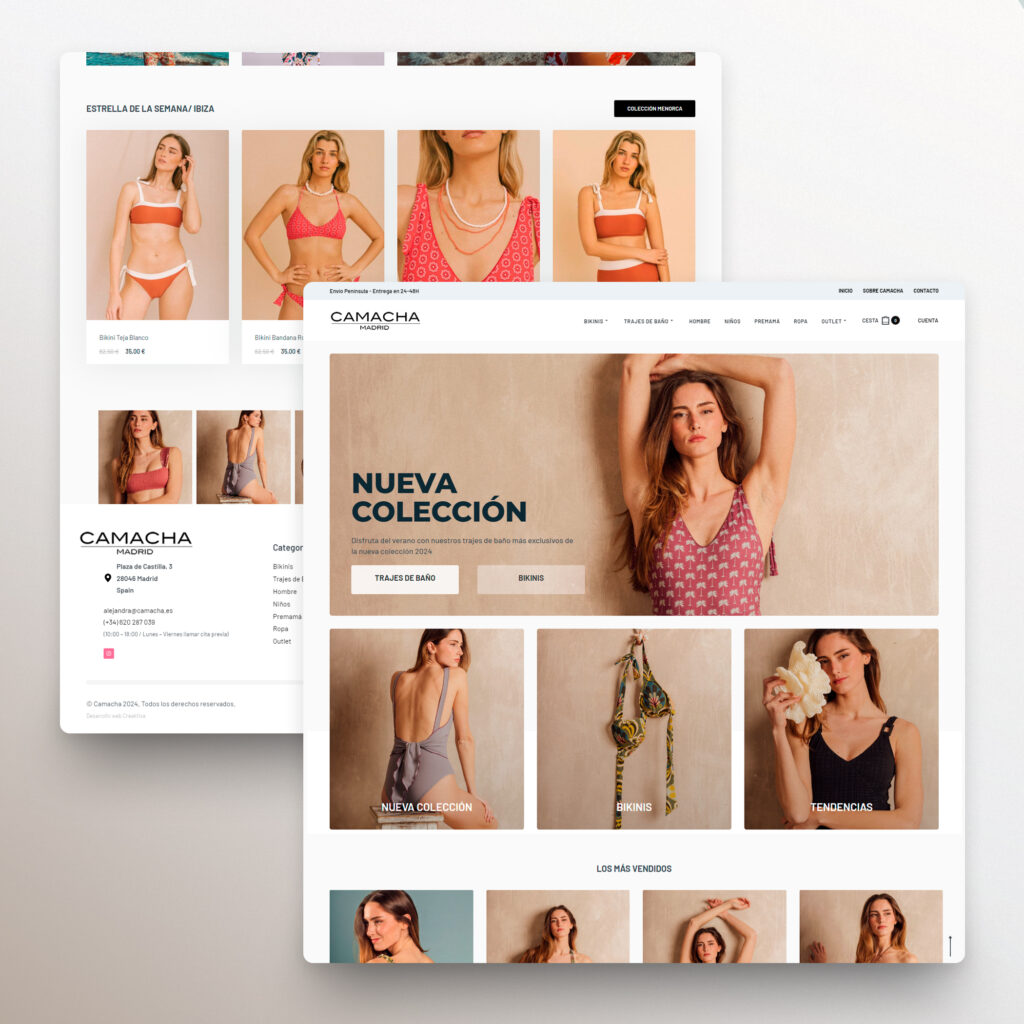 Desarrollo Tienda Online CAMACHA Madrid - Creaktiva