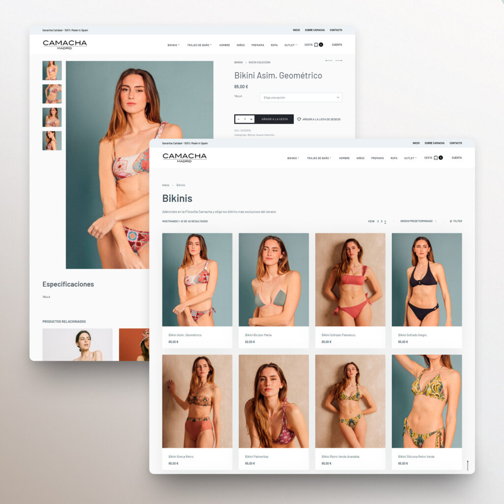 Desarrollo Tienda Online CAMACHA Madrid - Creaktiva