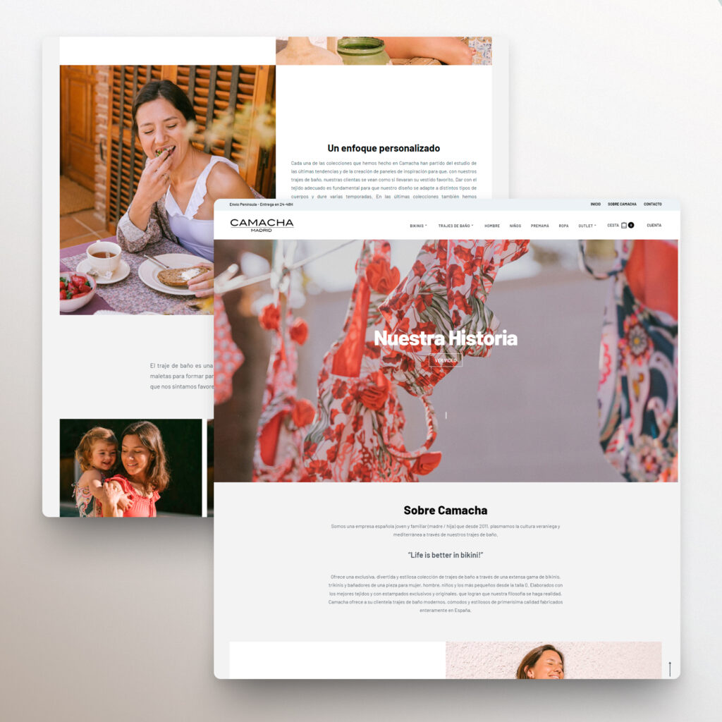 Desarrollo Tienda Online CAMACHA Madrid - Creaktiva