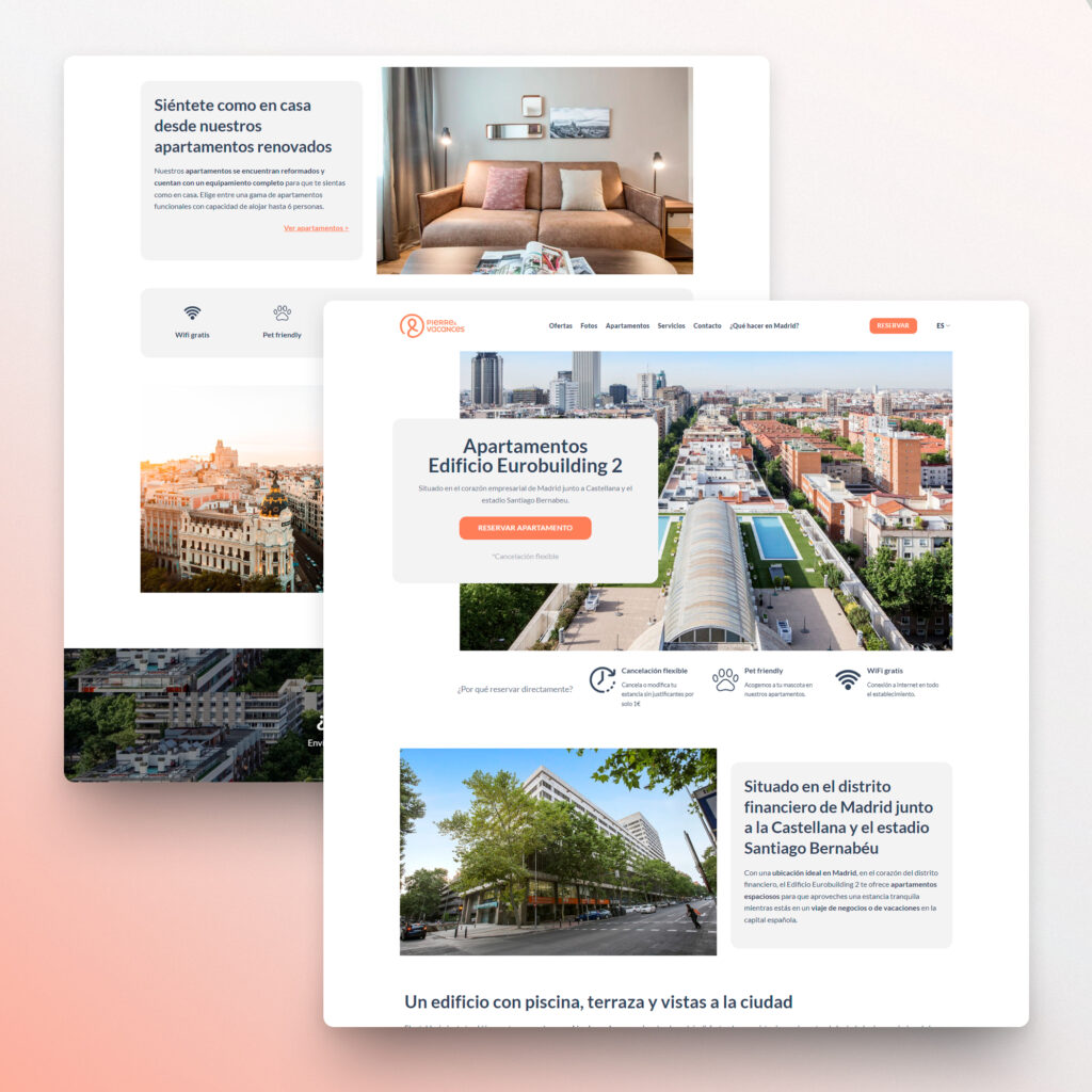 Diseño Web en Madrid - Apartamentos Edificio Eurobuilding 2 - Madrid - Creaktiva