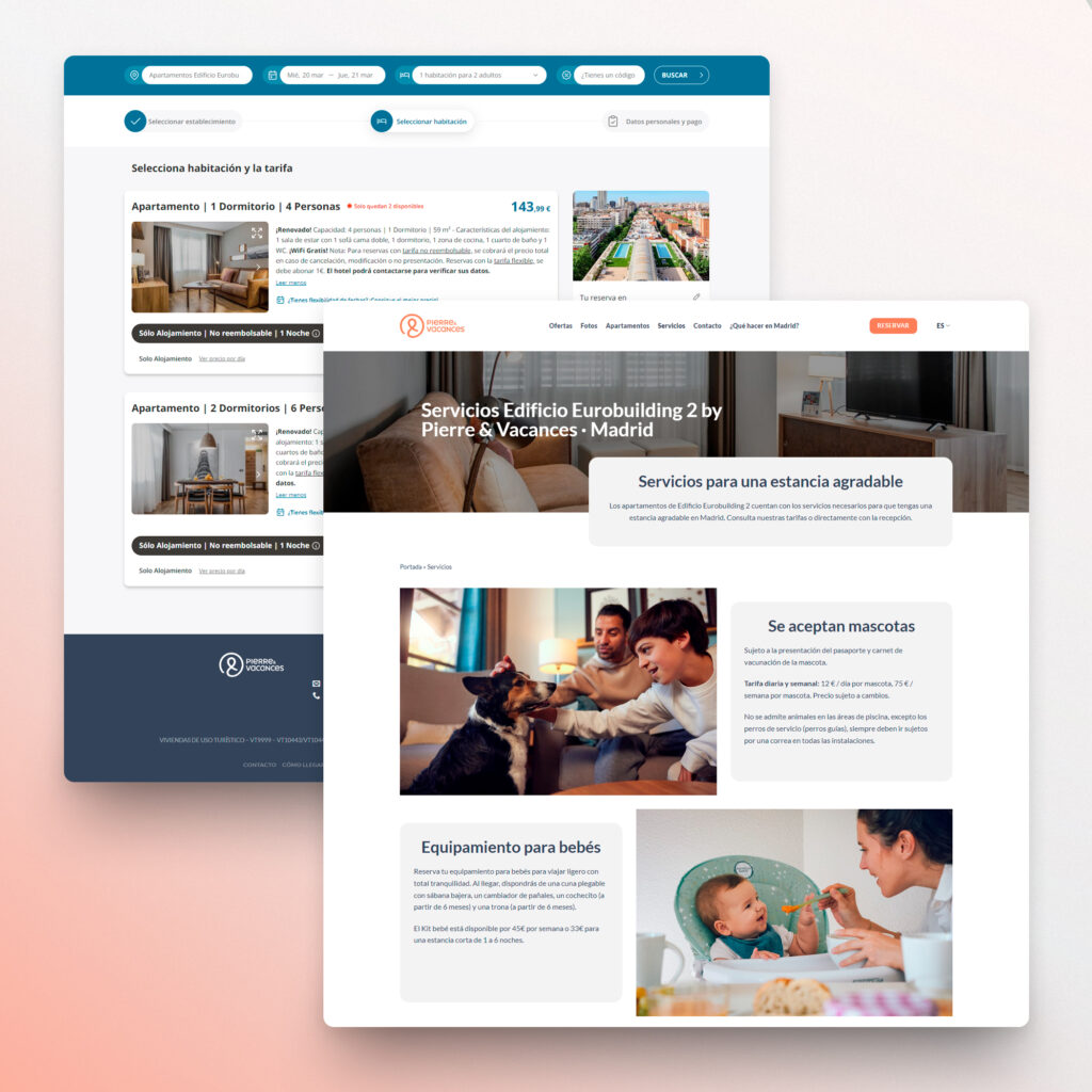 Desarrollo Web Apartamentos Edificio Eurobuilding 2 - Madrid - Creaktiva