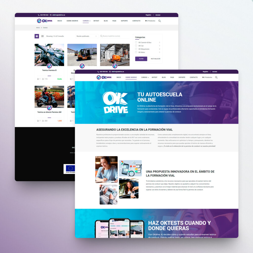 Desarrollo web OKdrive - Creaktiva