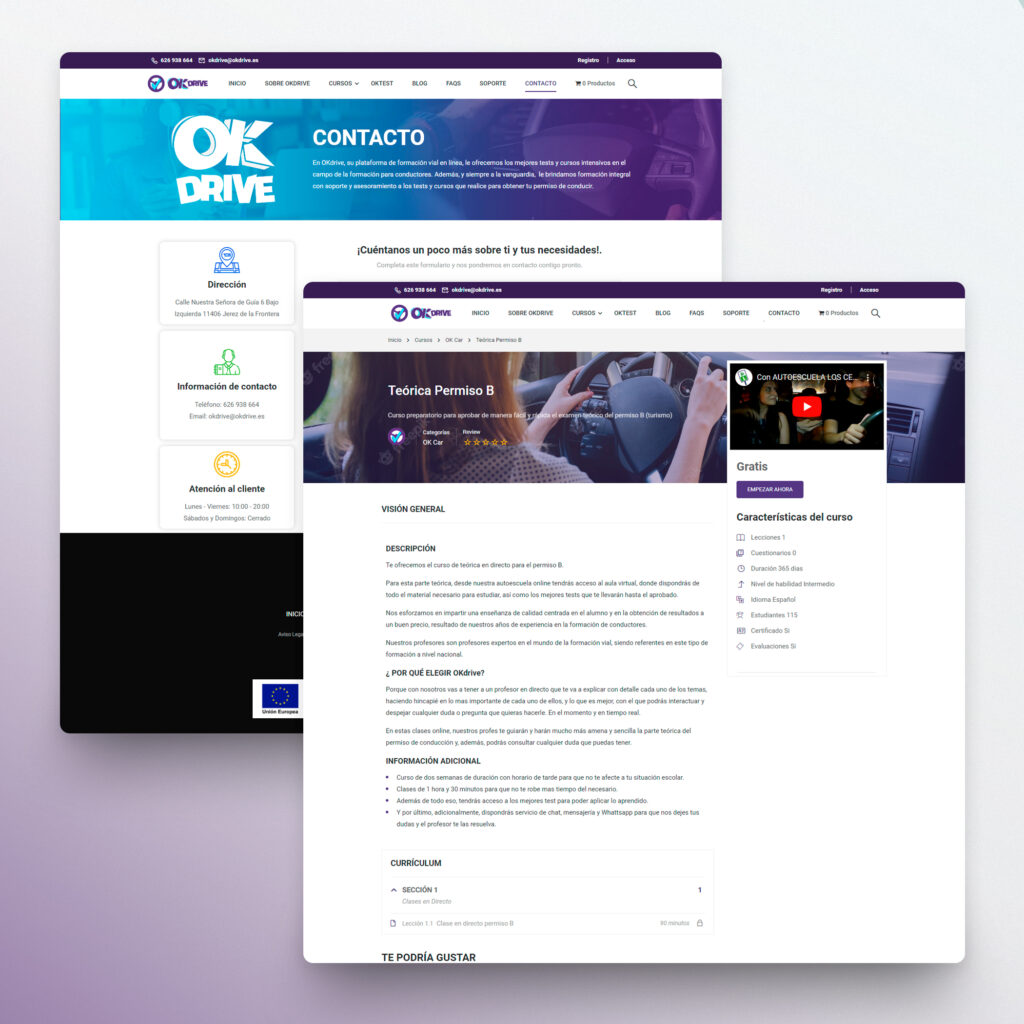 Desarrollo web OKdrive - Creaktiva