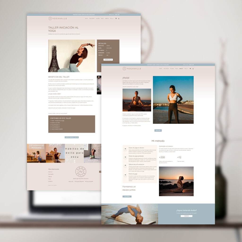 Desarrollo web Yoga Valle - Creaktiva