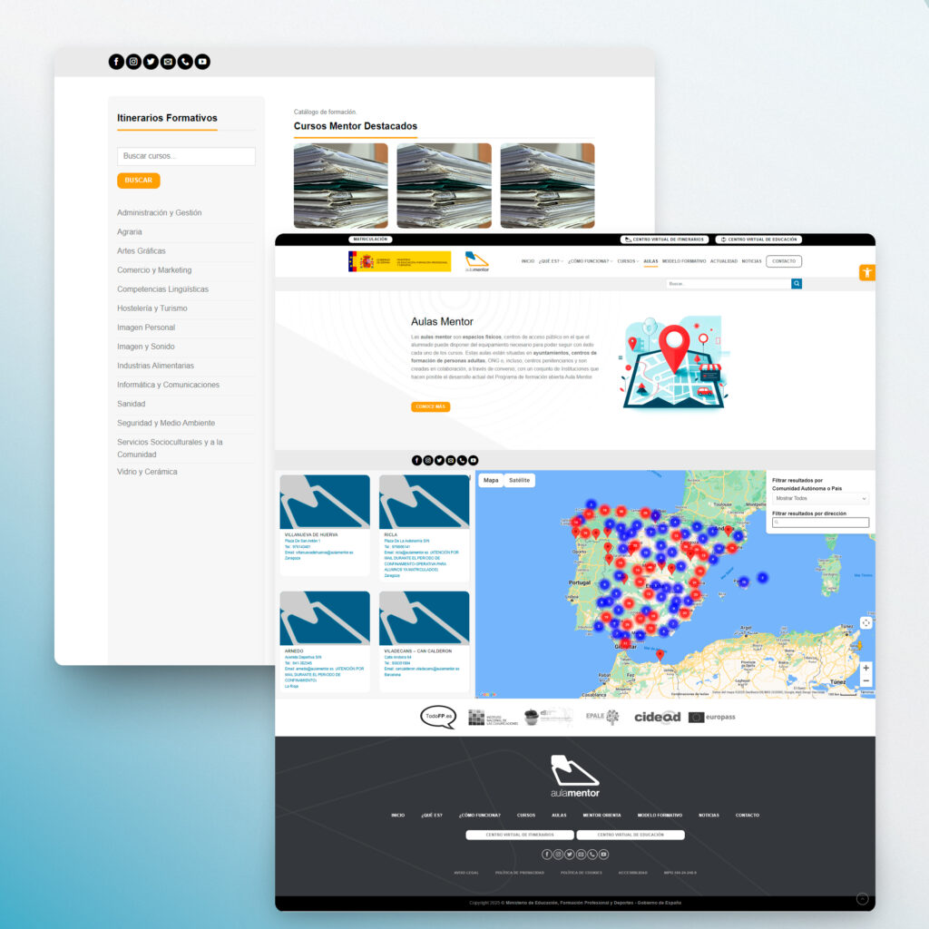 Diseño web Madrid - Aula Mentor - Creaktiva