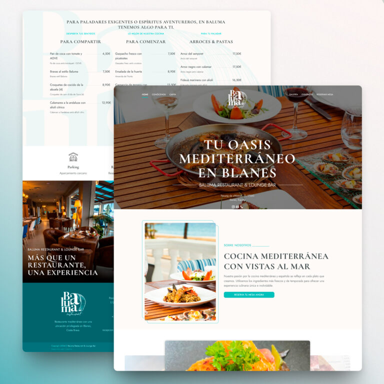 Diseño web Restaurante Baluma - Creaktiva