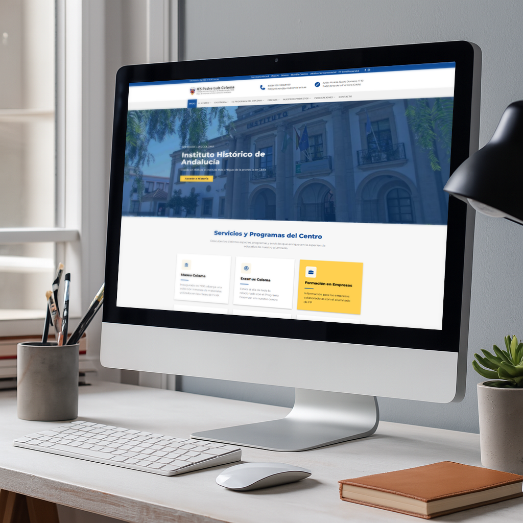 Diseño y desarrollo de sitios web corporativos Cádiz - IES Padre Luis Coloma- Creaktiva
