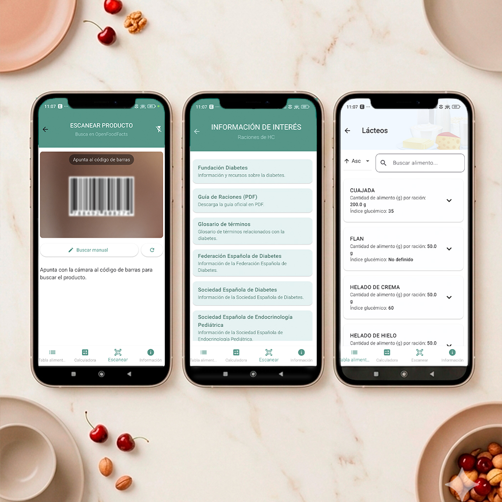 App móvil - Raciones HC – Gestión Nutricional Inteligente para Diabetes - Creaktiva