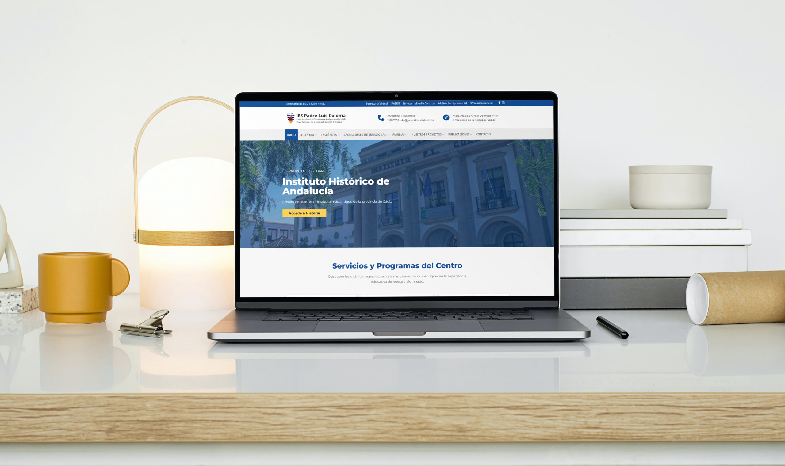 Diseño y desarrollo de sitios web corporativos Cádiz - IES Padre Luis Coloma- Creaktiva