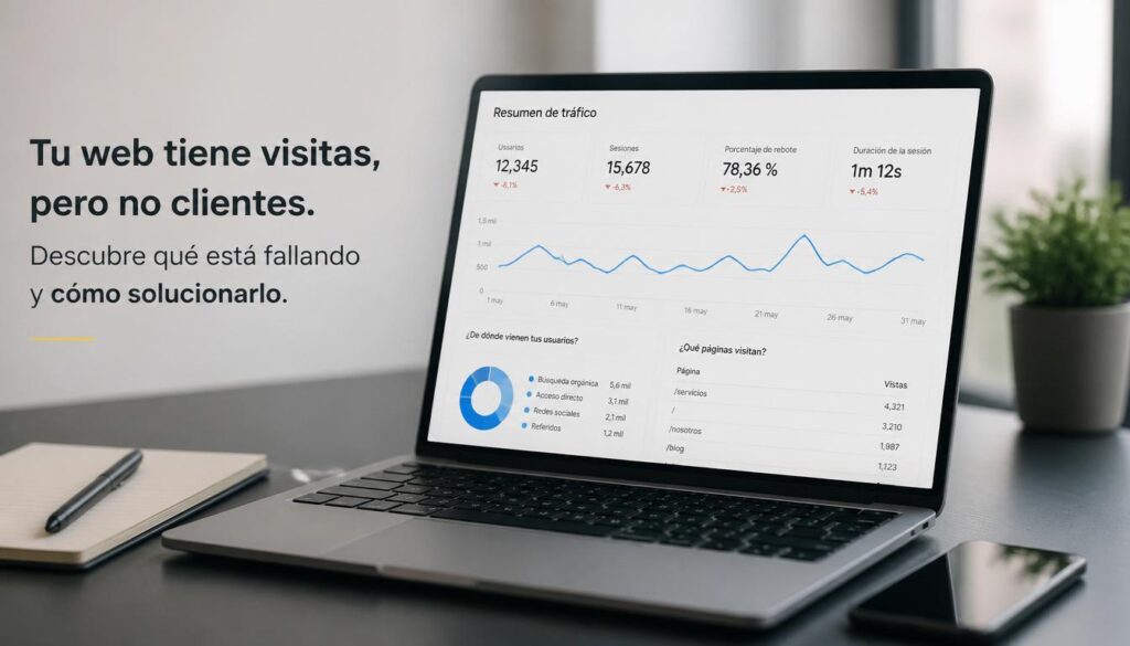 Por qué tu web tiene visitas pero no genera clientes | Creaktiva