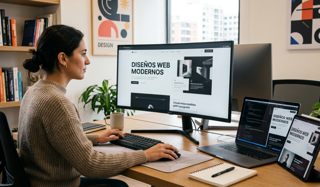 Diseños de páginas web modernas: tendencias, criterios y lo que realmente importa