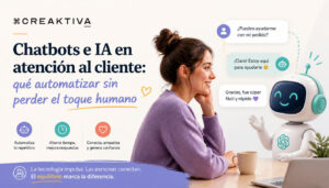 Chatbots e IA en atención al cliente: qué automatizar sin perder el toque humano - Creaktiva