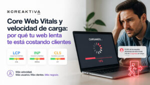 Core Web Vitals y velocidad de carga: por qué tu web lenta te está costando clientes - Creaktiva