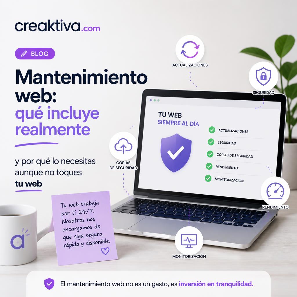 Mantenimiento web qué incluye realmente y por qué lo necesitas aunque no toques tu web